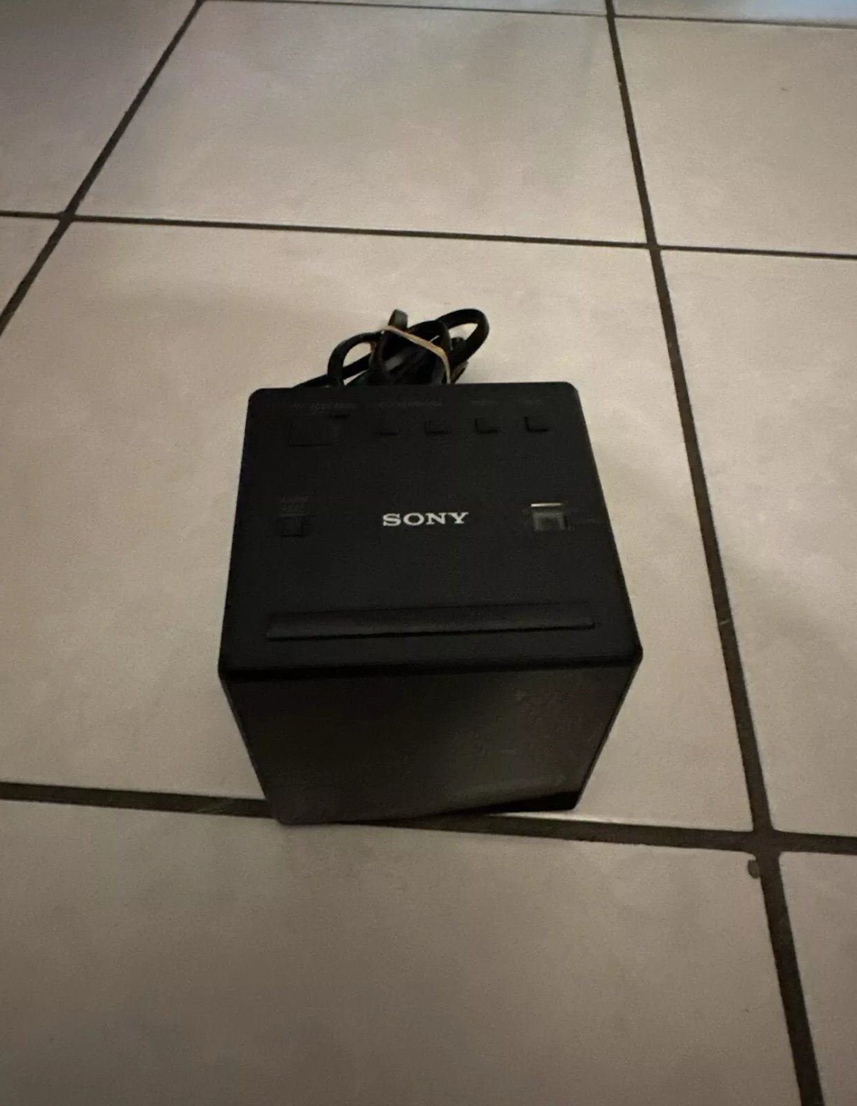 Sony ICF-C1 Desktop Alarm Clock AM FM Radio Black Sony ICFC1 - Preowned.