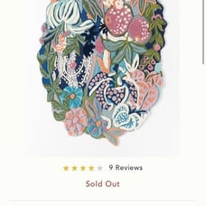 Anthropologie Hand-Tufted Fleur Rug