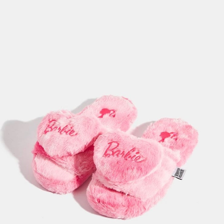 Barbie Limited Edition Fluffy Slippers NWT Size Medium 7/8