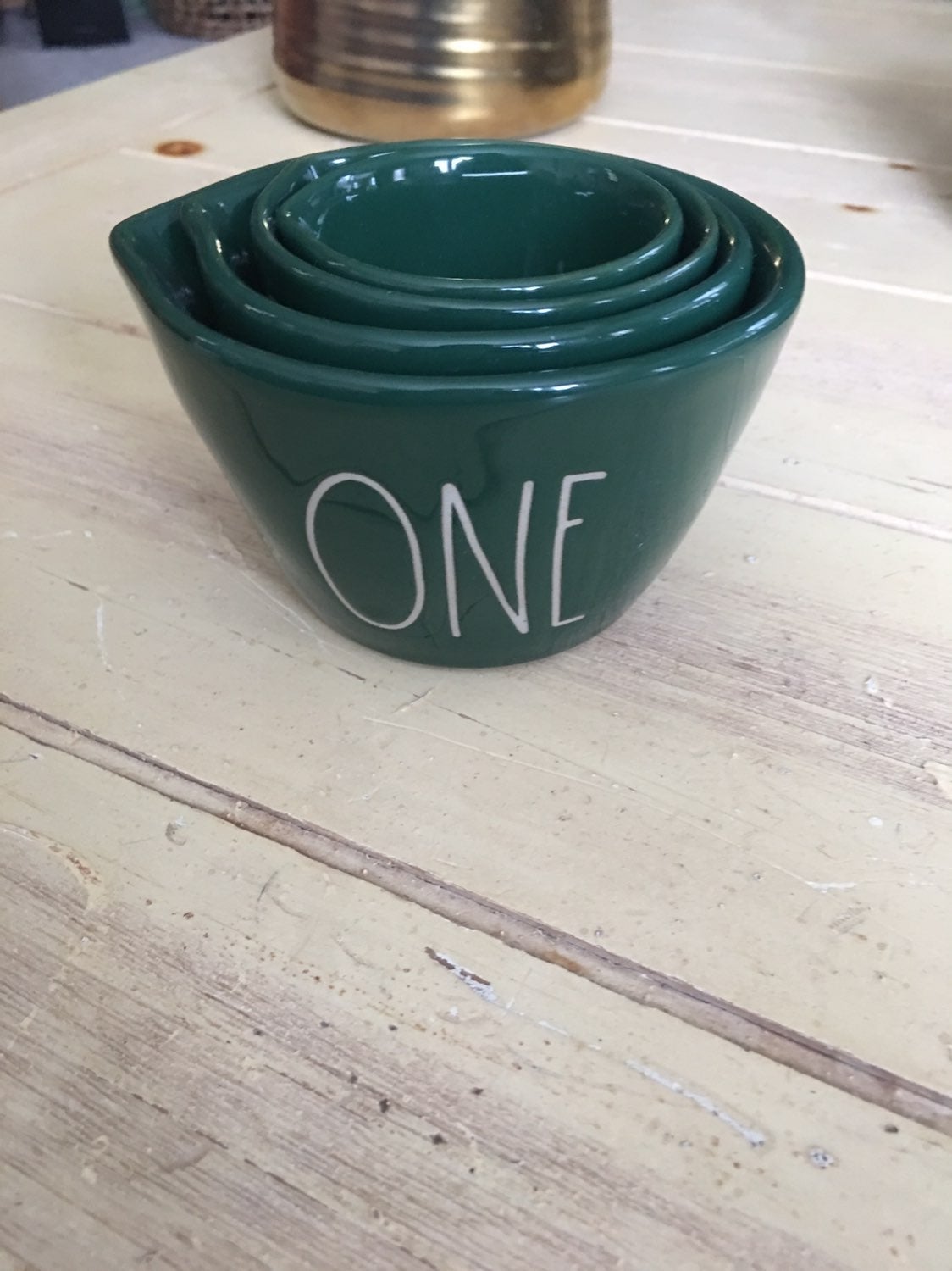 Rae Dunn Green Measuring Cups