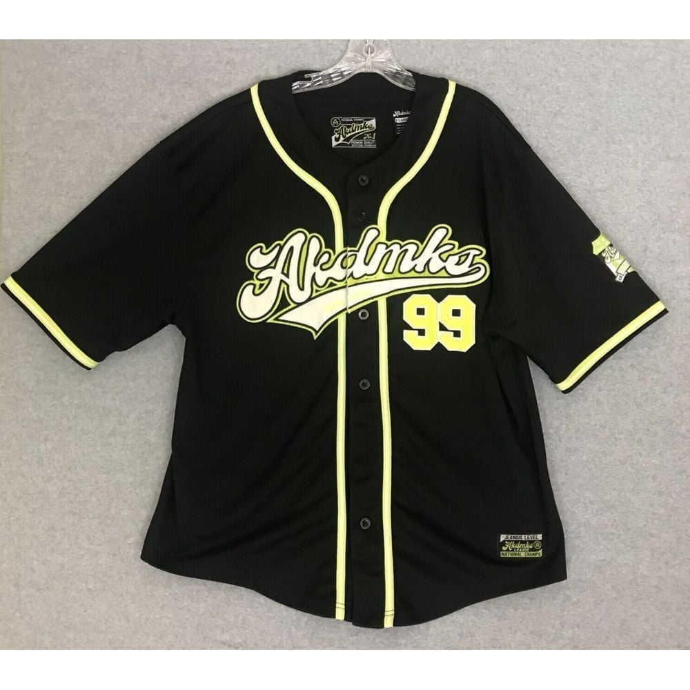Vintage Akdmks Baseball Jersey Mens XL Heavy Hitters #99 Short Sleeve Champs