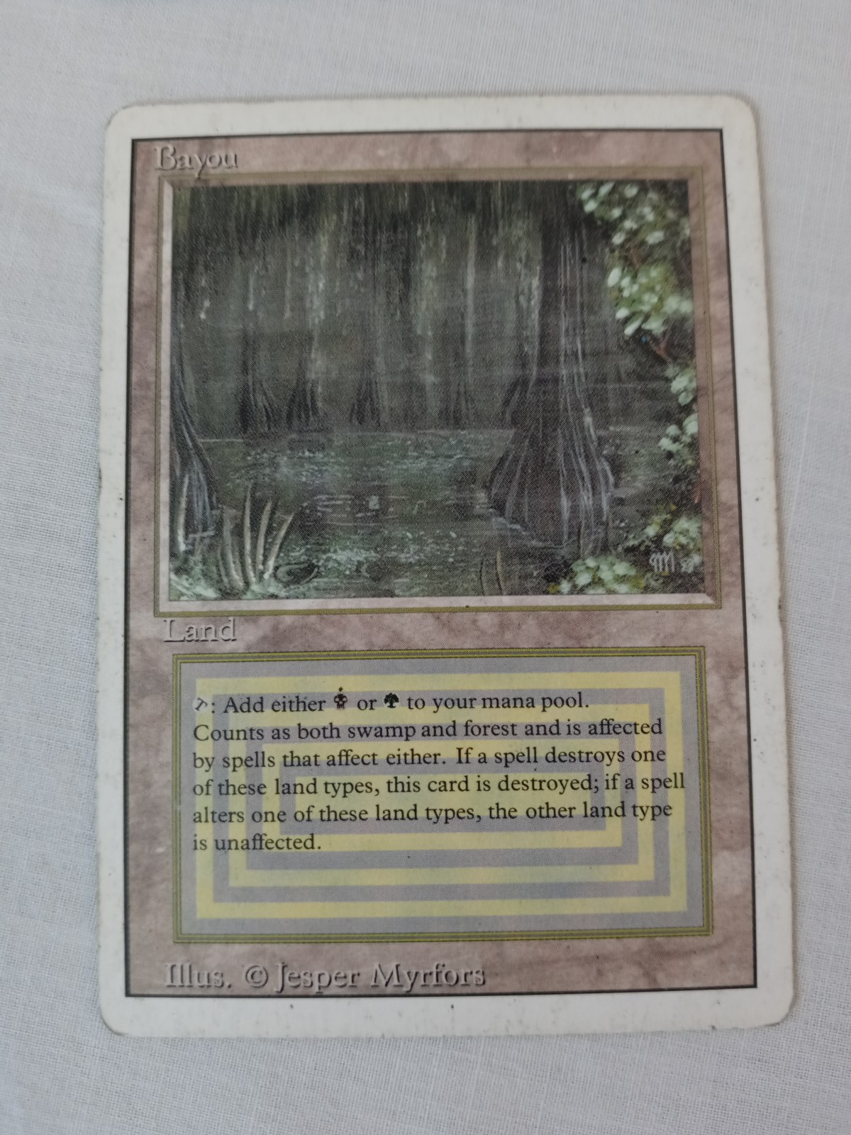 Magic The Gathering Bayou Dual Land 3rd Edition Revised Reserve List 1994