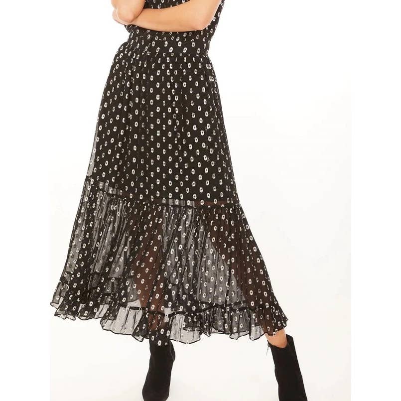 ANDMARY】Coco check pleats skirt