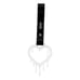 New 2PCS Drip Heart Shaped White JDM TSURIKAWA Handle Black Strap Charm Drift
