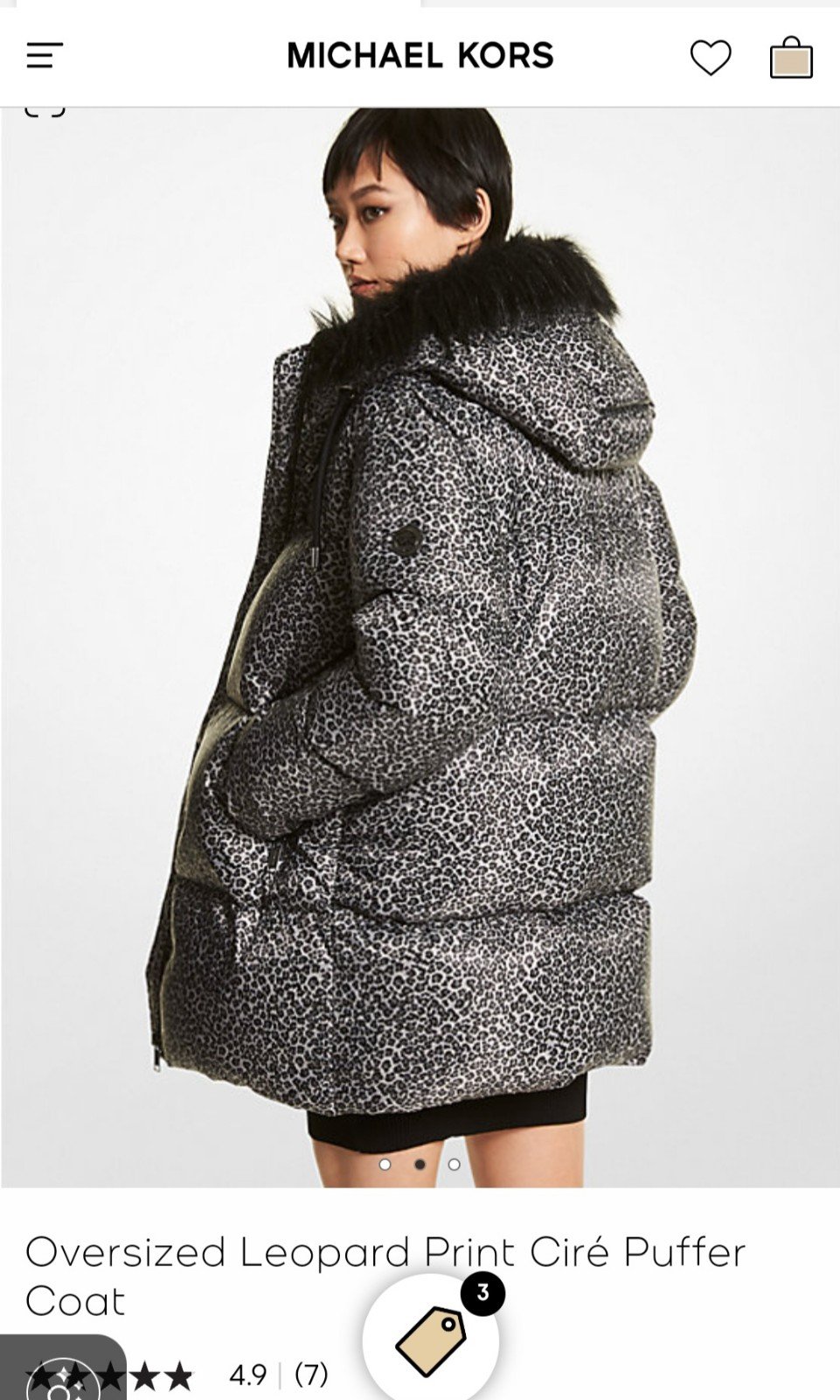 Michael Kors Leopard Print Coat