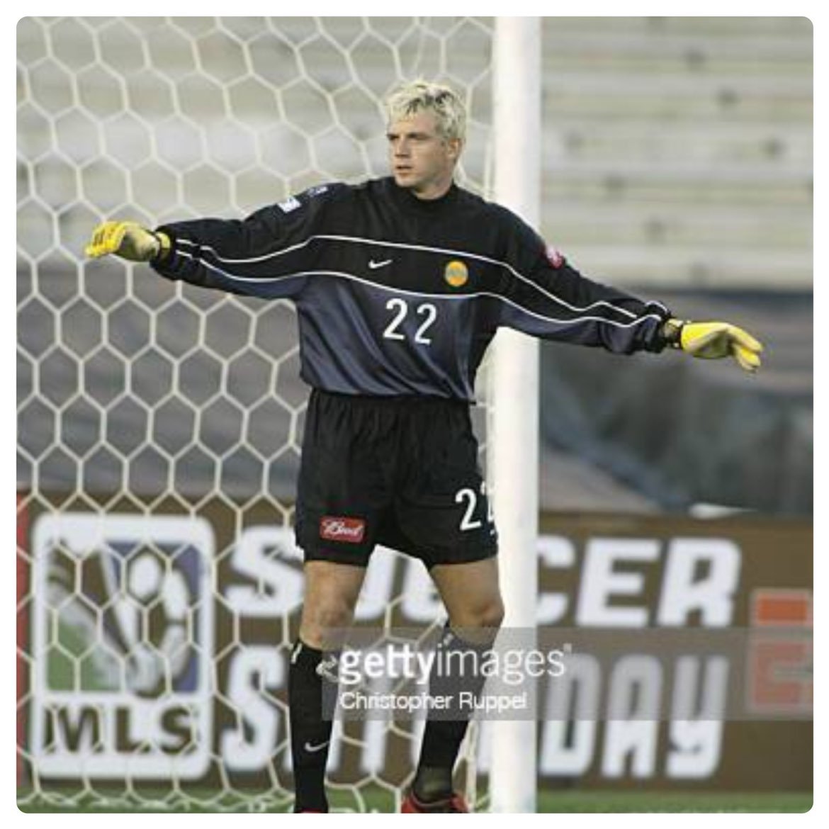 Nike LA Galaxy 98/99 MLS GK Soccer LS Jersey Small