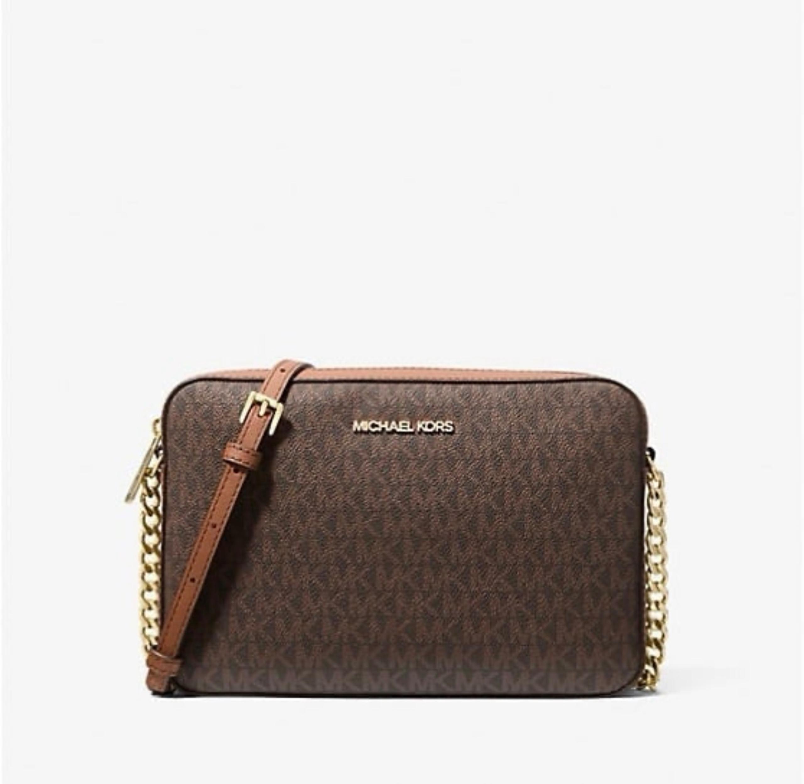 Michael Kors Jet Set Large Printed Logo Crossbody Bag