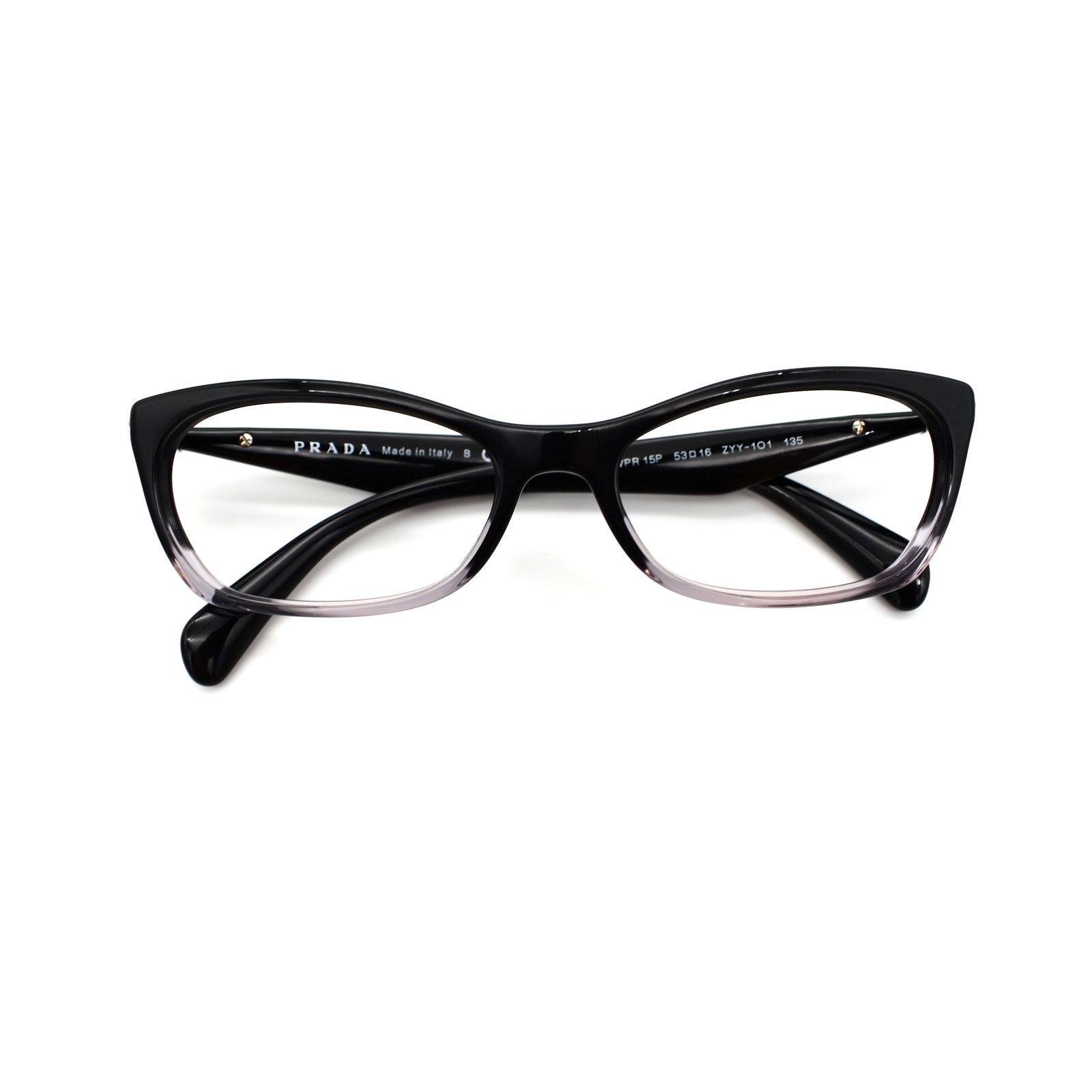 プラダ VPR 15P-A メガネ Prada - VPR 15P (Black Gradient Transparent) – Good See Co.
