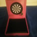Magnetic dart board in Red leather 6.5×6