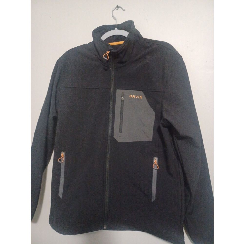 Orvis R65 Sweater Fleece Full Zip Outdoor PerfomanceJacket Black Men's Medium