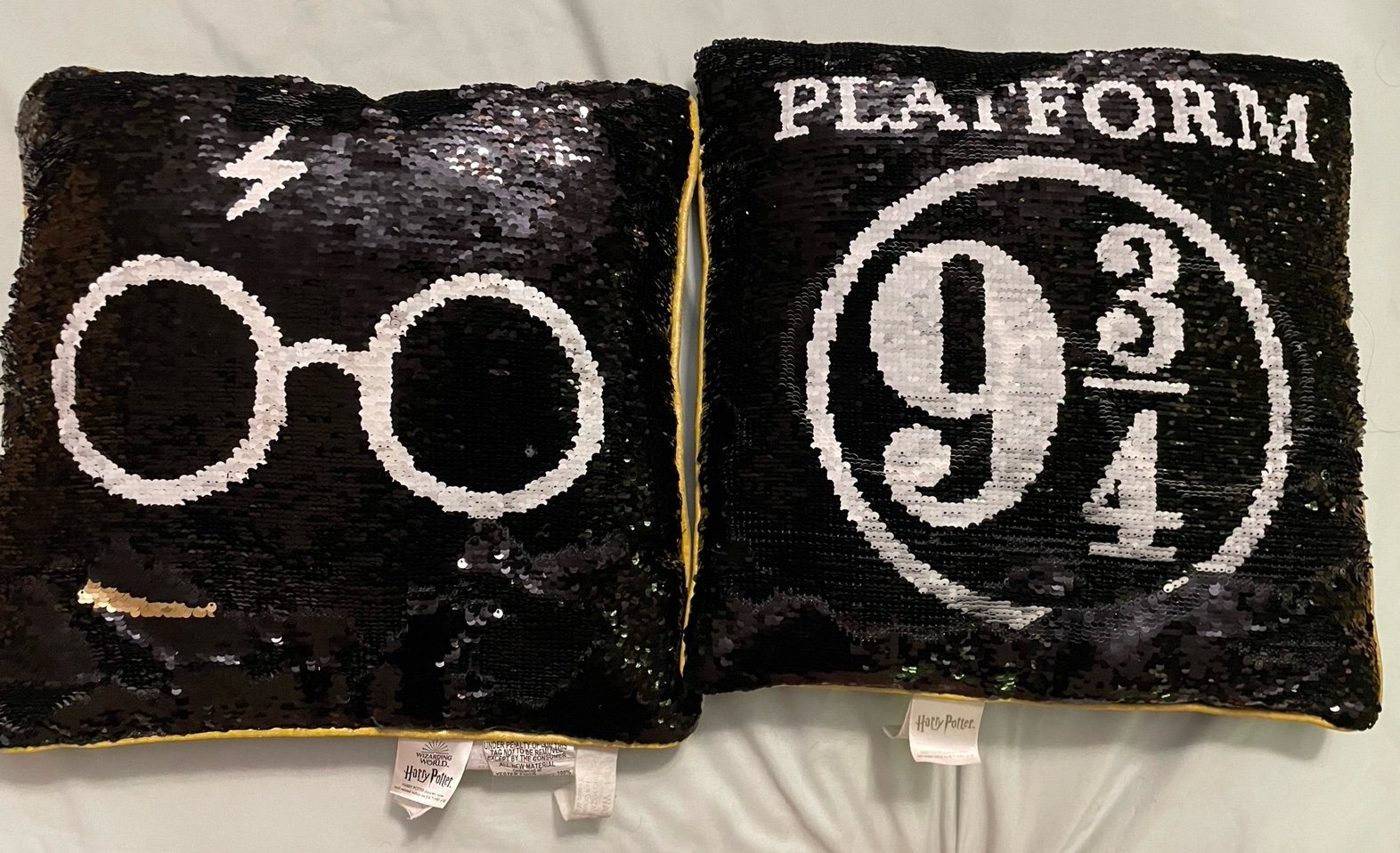 harry potter reversible sequin pillow
