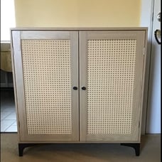 Brand New! Storage Cabinet with PE Rattan Decor Doors