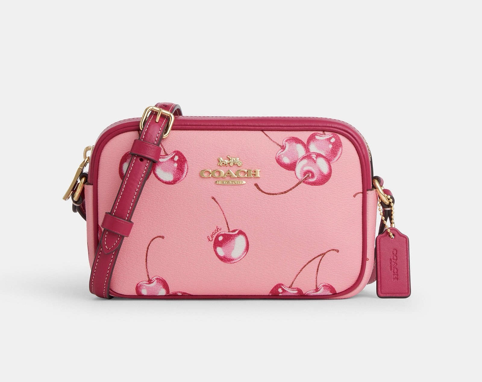 Coach Mini Jamie Camera Bag With Cherry Print
