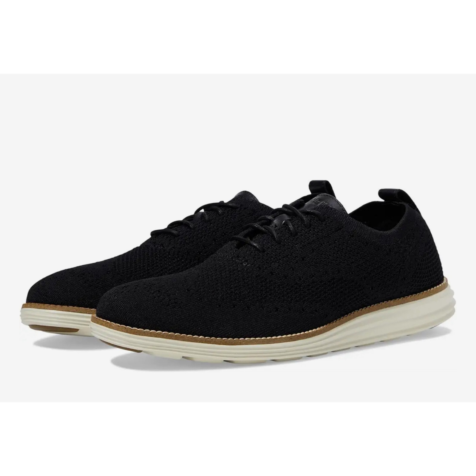 Cole Haan Men's 2.ZERØGRAND Stitchlite Wingtip Oxfords Black Lightweight Sz 11