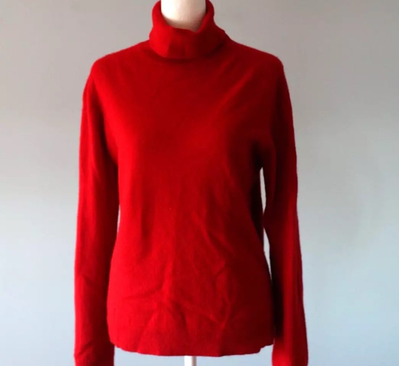 Brooks Brothers 100% Cashmere Turtleneck Size S Bright Red Sweater Women’s