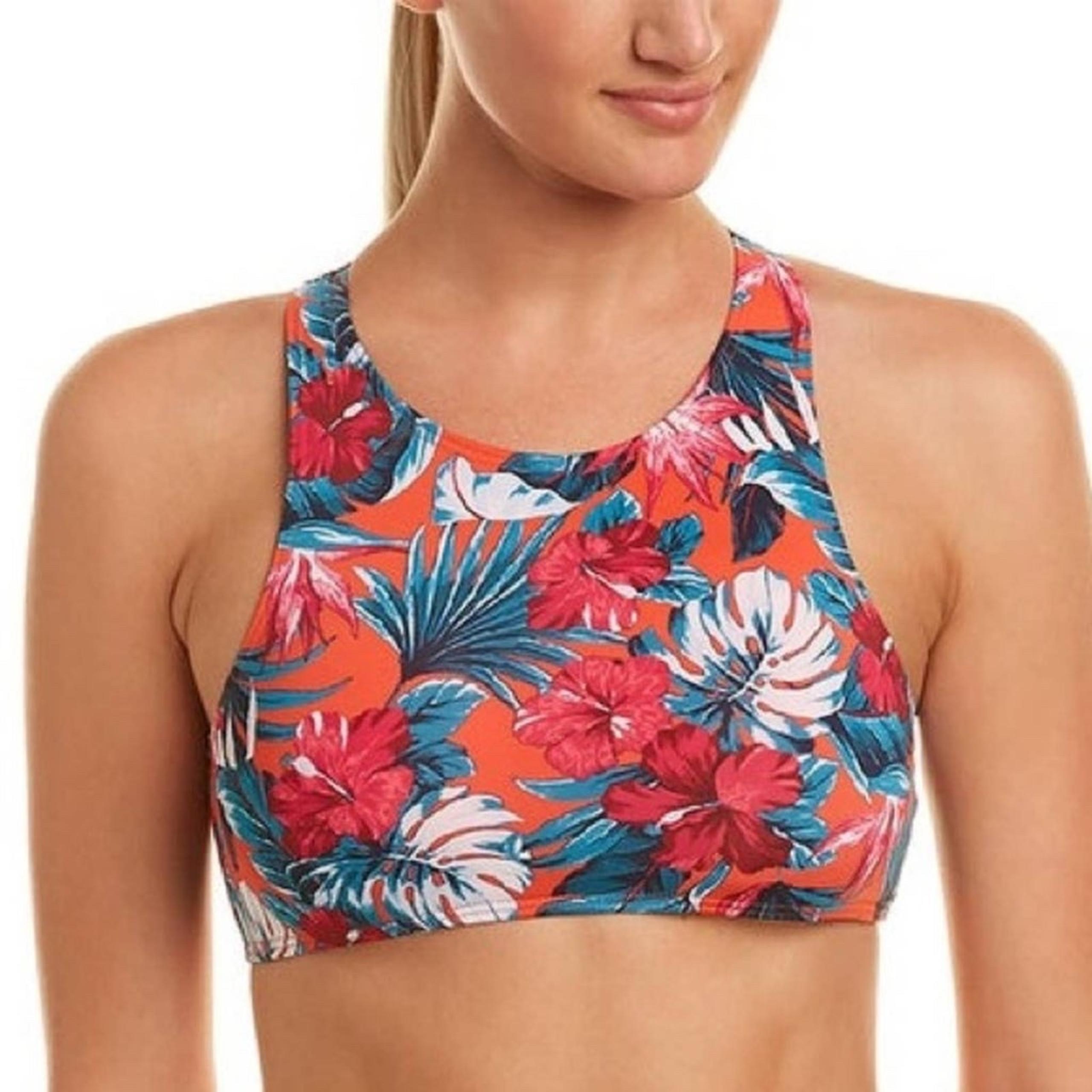 Tart Collections Tropical Floral Swimsuit Bikini Top Size Medium RN 97884