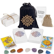 Tarot Cards with Guide Book with 7 chakra stones
