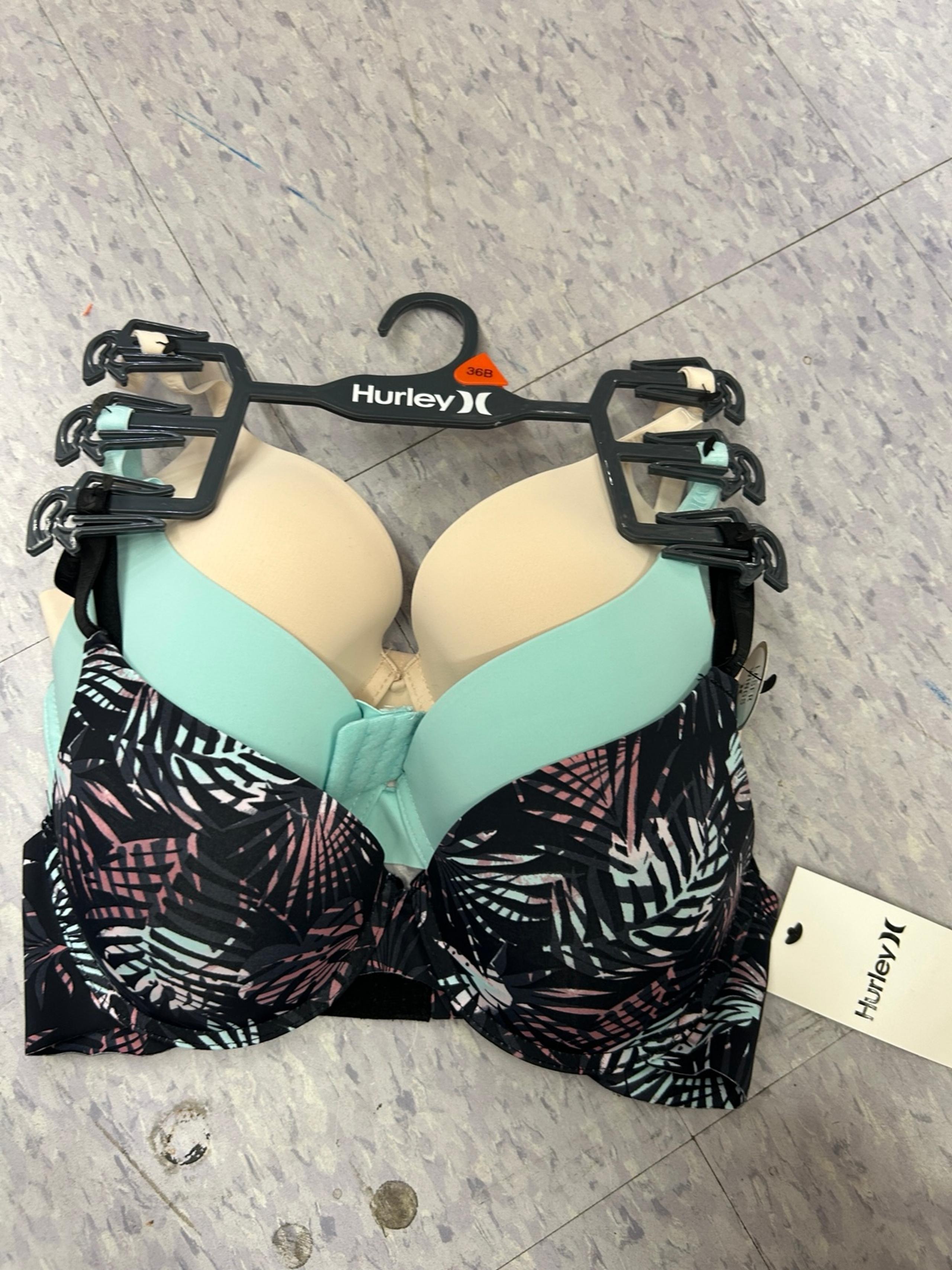 NWT Hurley bra 3 pack size 36B