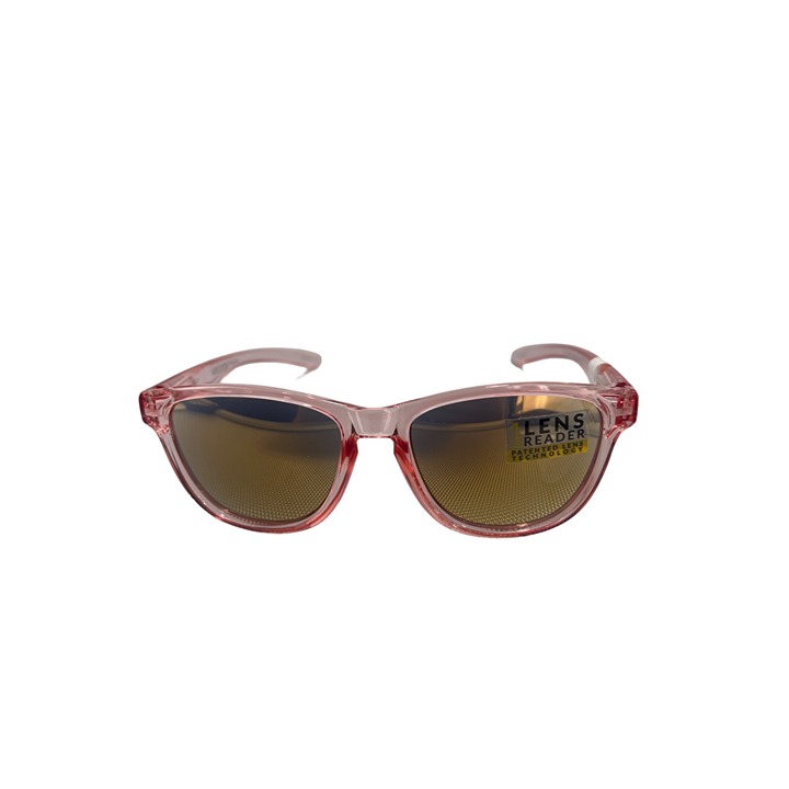 Kreedom Paisley 1 Lens Reader Sunglasses Pink Frame Patented Lens Eyewear NEW