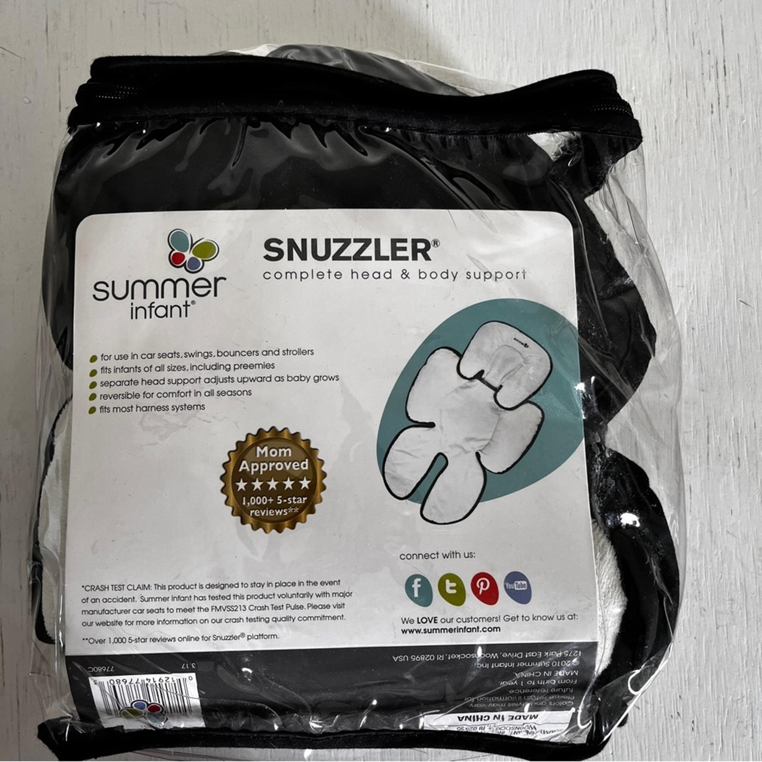 Summer Infant Snuzzler head and body support white black