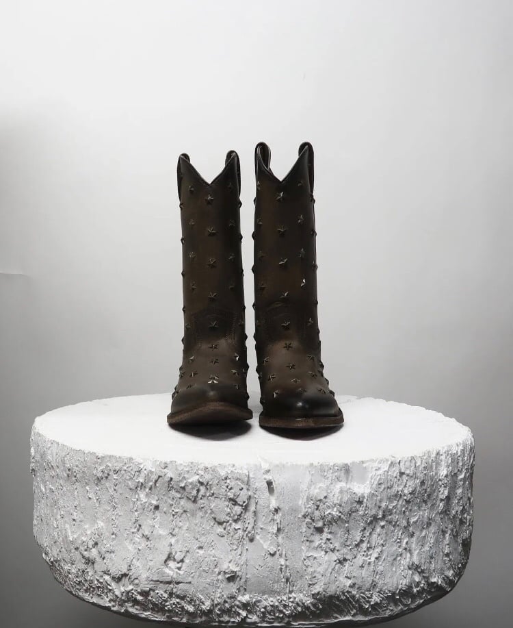 Frye Billy Star Pull-On Brown Boots Size 6 New without Box
