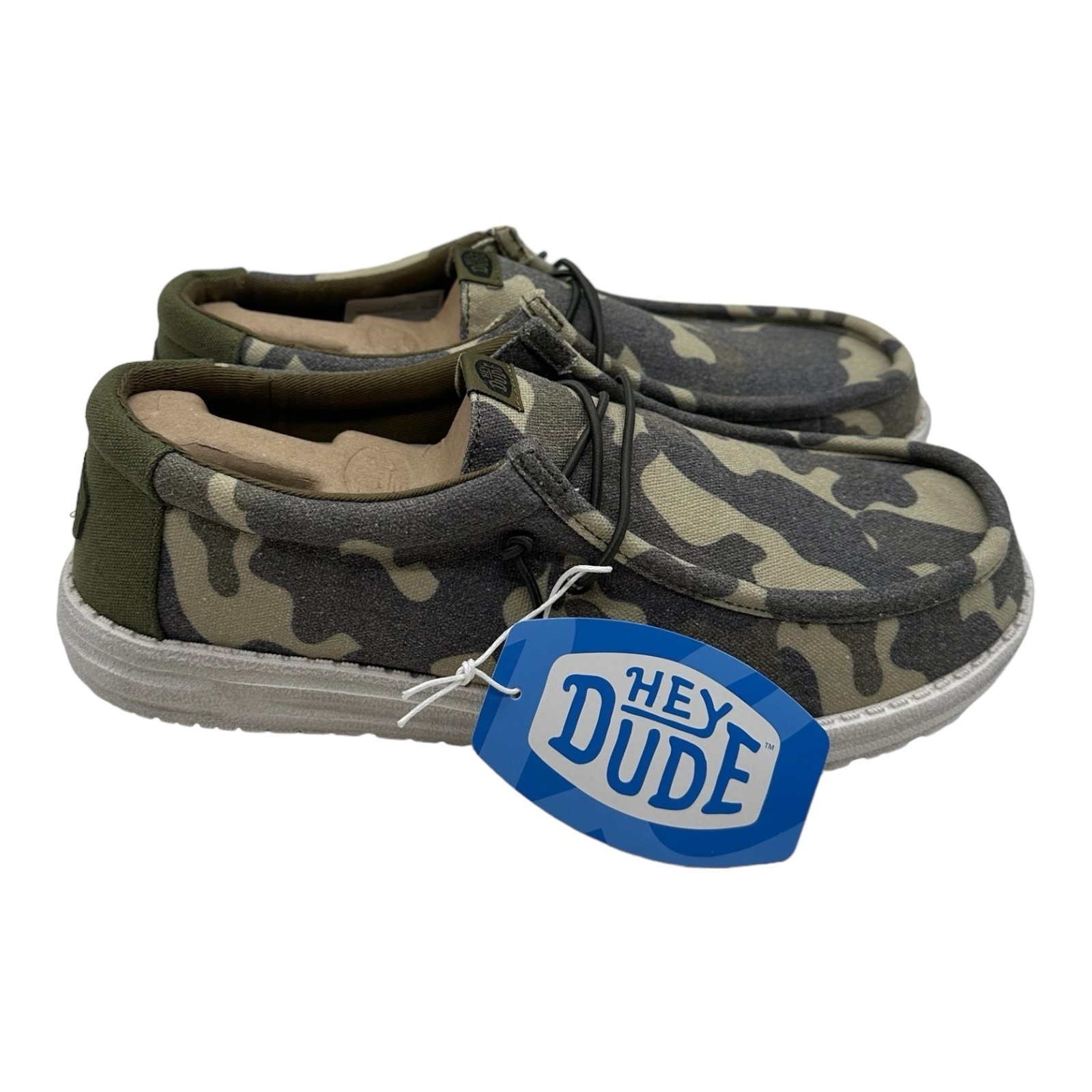 Hey Dude Wally Washed Camo Shoes Men's Size 13 Slip On Loafers - Brand New