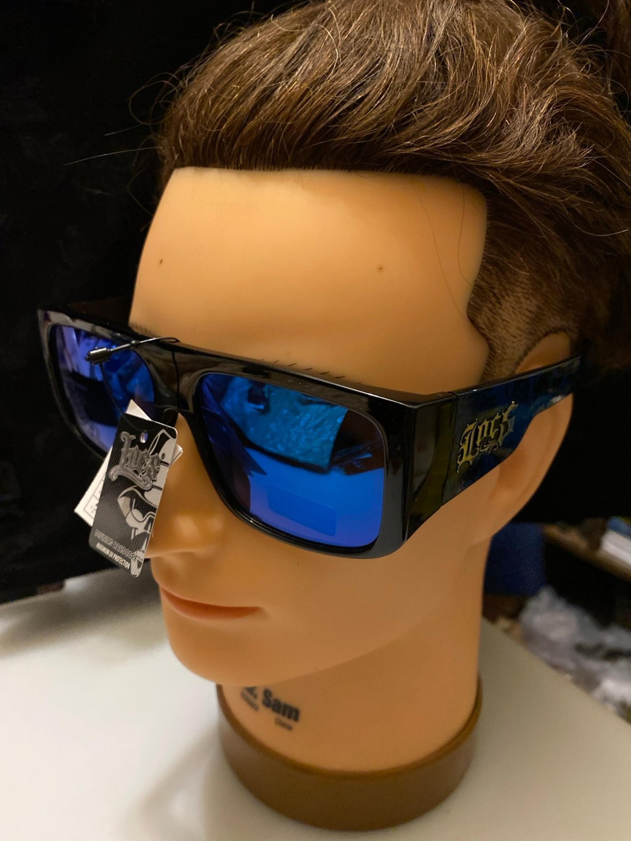 Mens Locs White Sunglasses Shades Chicano Cholo Lentes