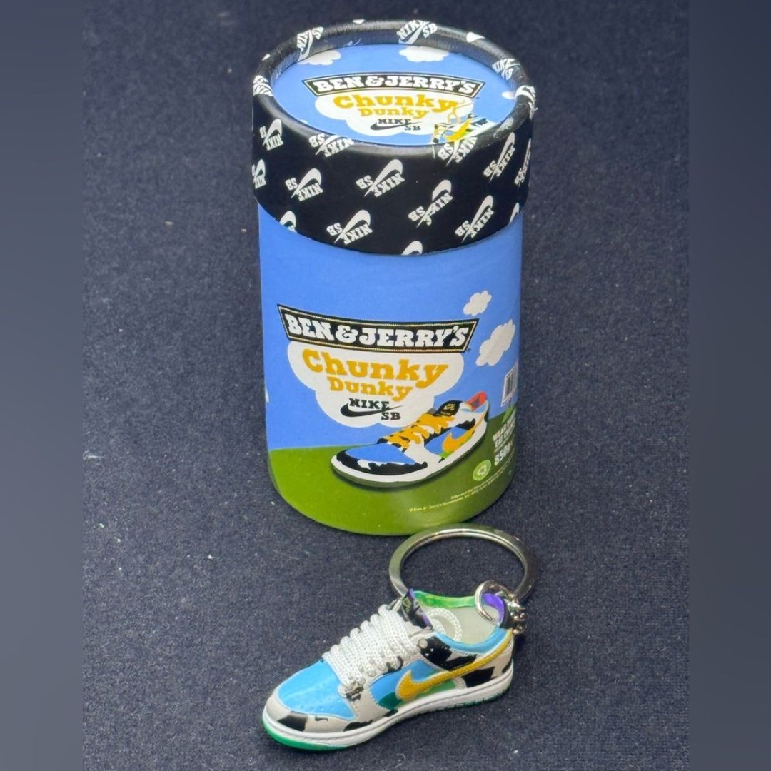 Nike Ben & Jerry's Chunky Dunky Keychain - Blue and Yellow