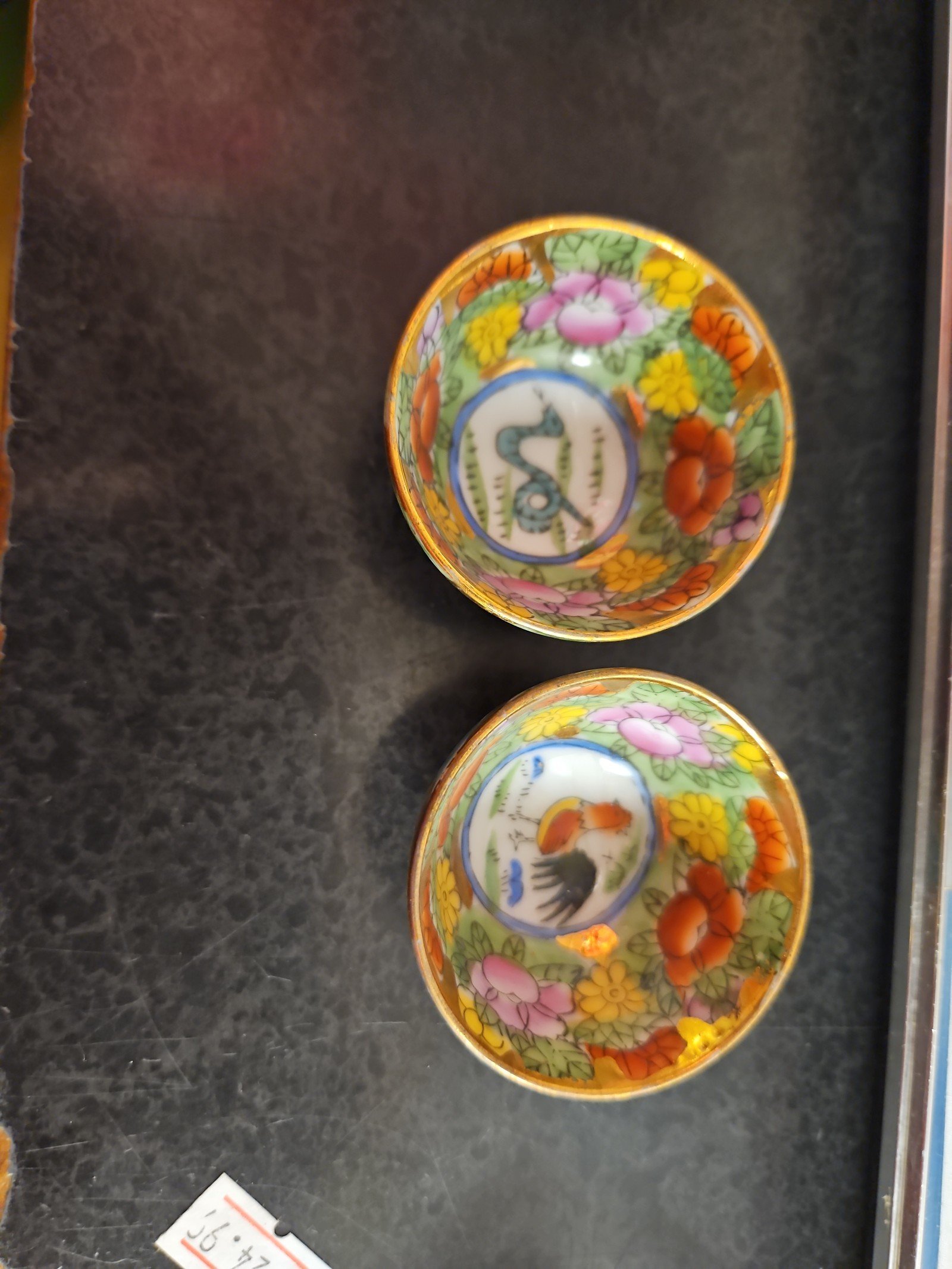 Vintage mini bowl with chinese zodiac
