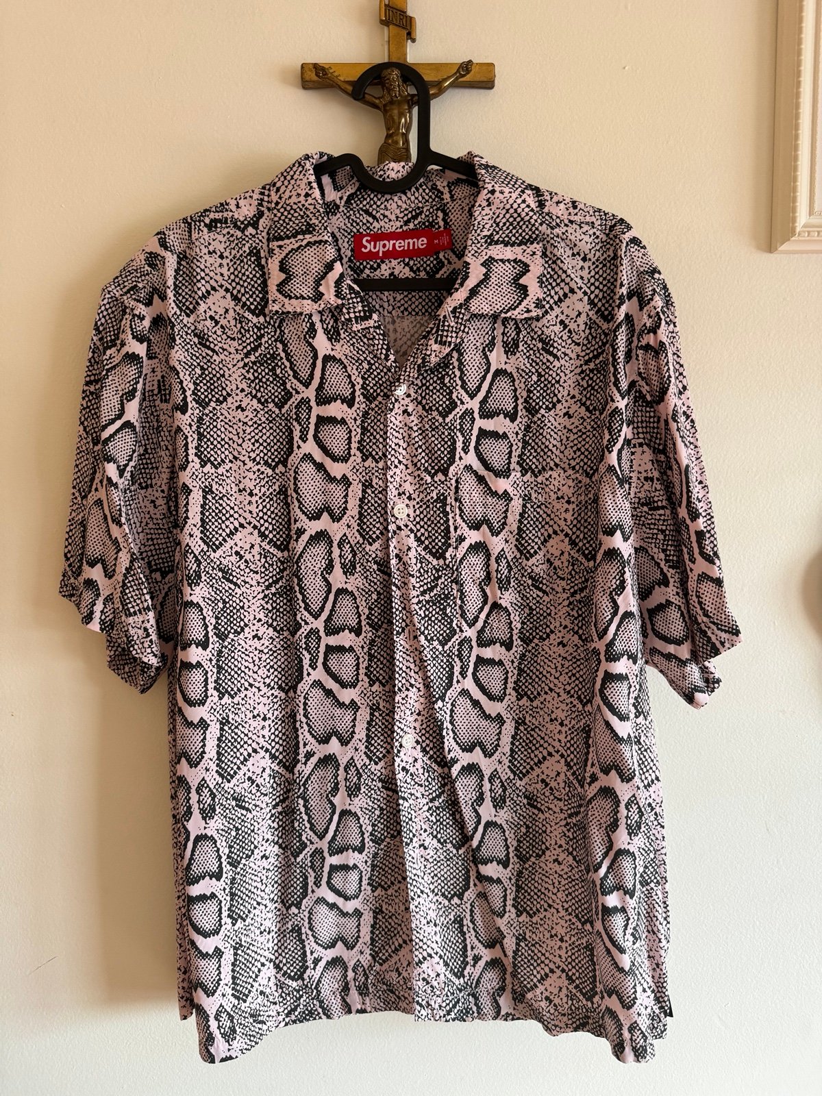 SUPREME S/S 2024 SNAKESKIN S/S button shirt size M