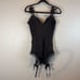 Y2K Raveware pink black lace bodysuit L