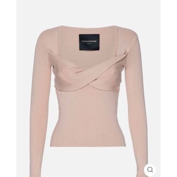 Le Superbe Twisted Sister Top In Nude Size XS