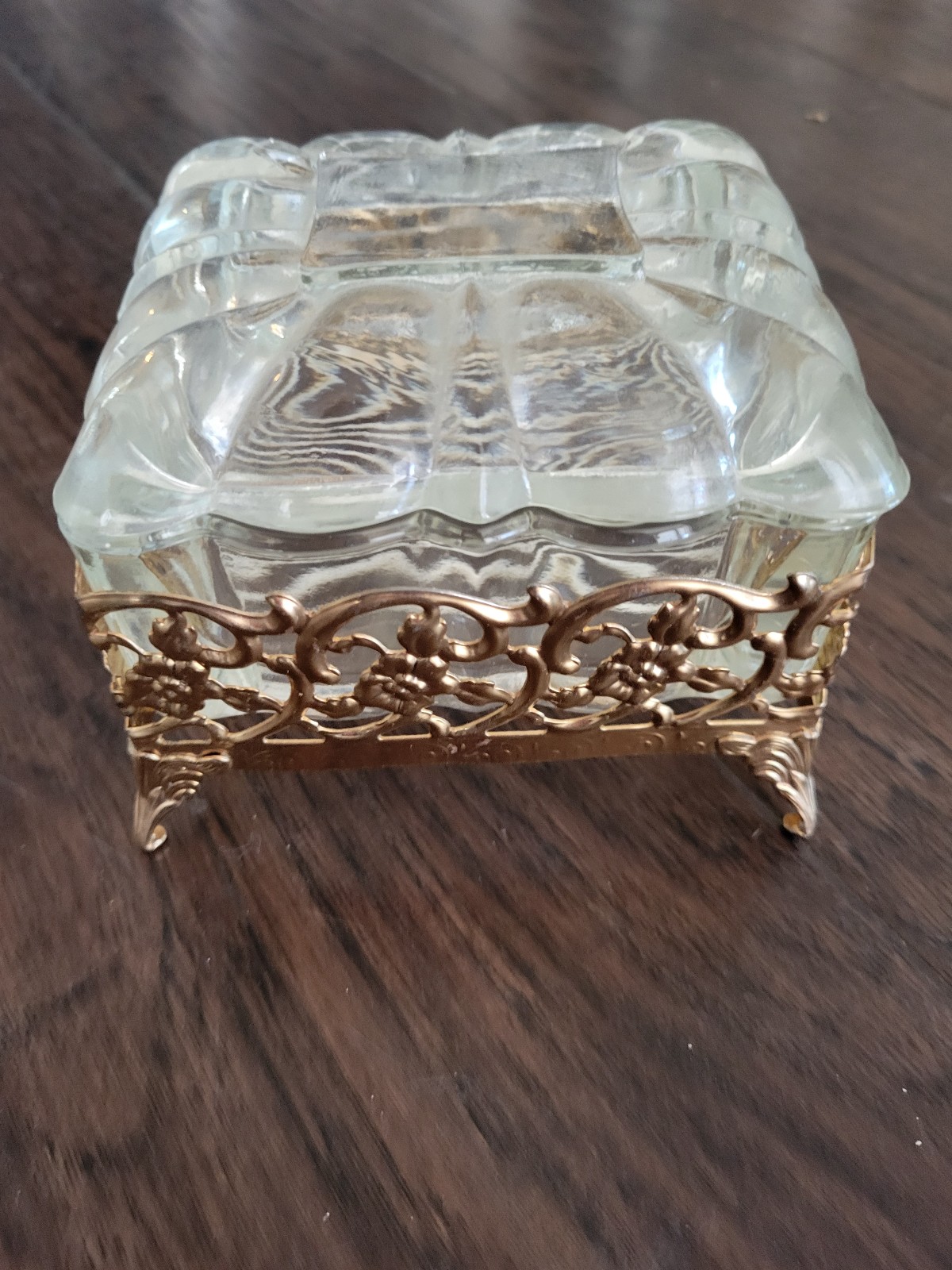 Vintage 1960s glass jewerly box