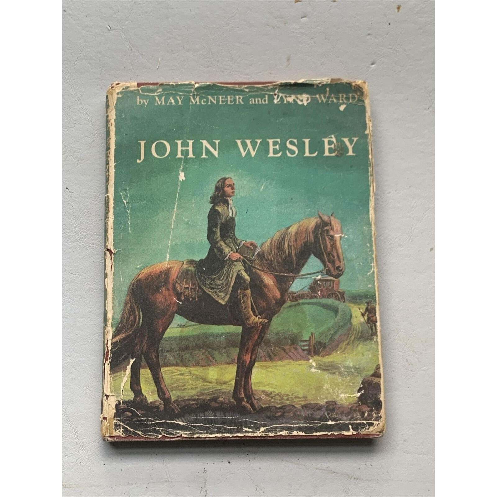 1st Edition / Issue John Wesley 1951 McNeer Ward kids book w/ Dust Jacket 2.50