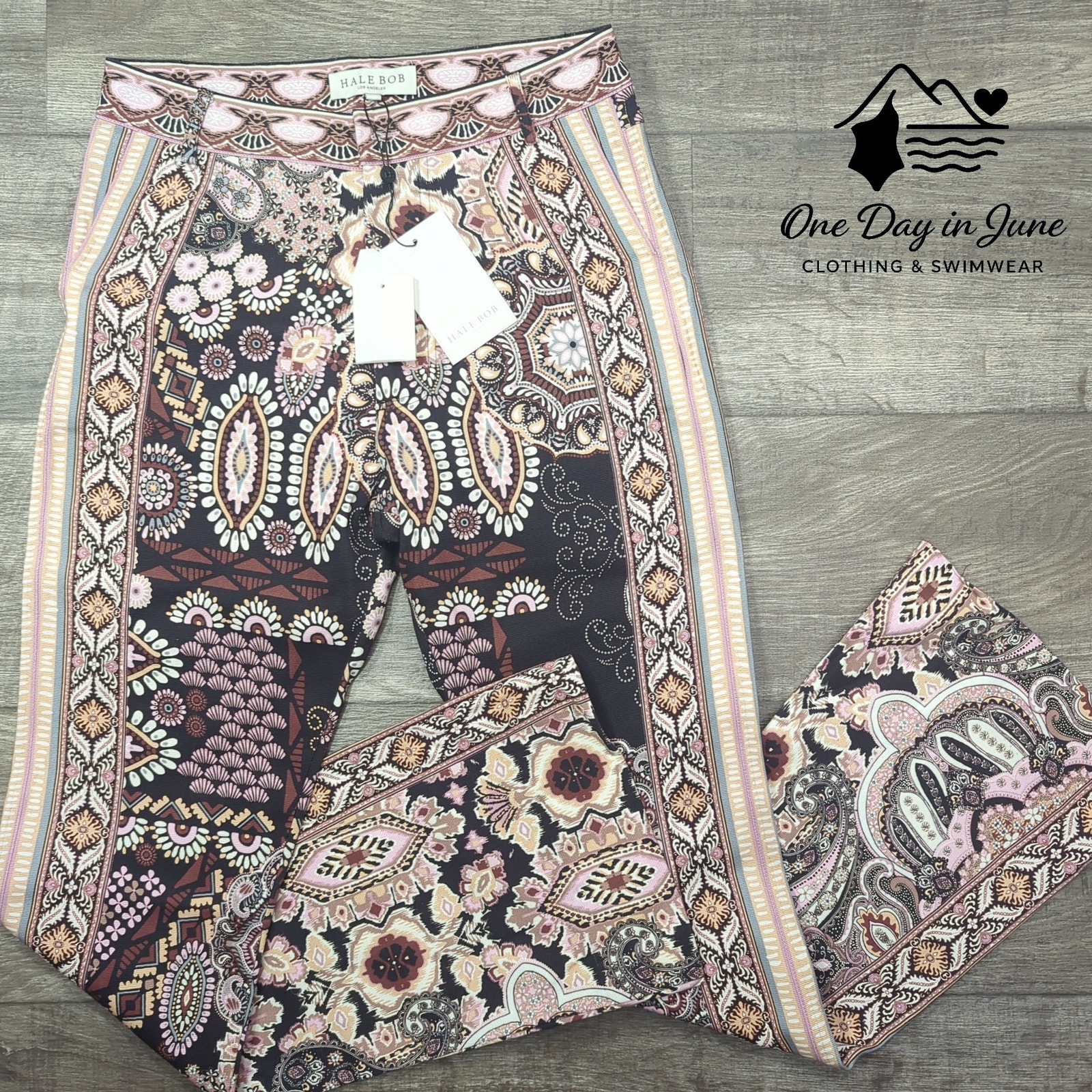 Hale Bob Michelle Flared Pants Size M