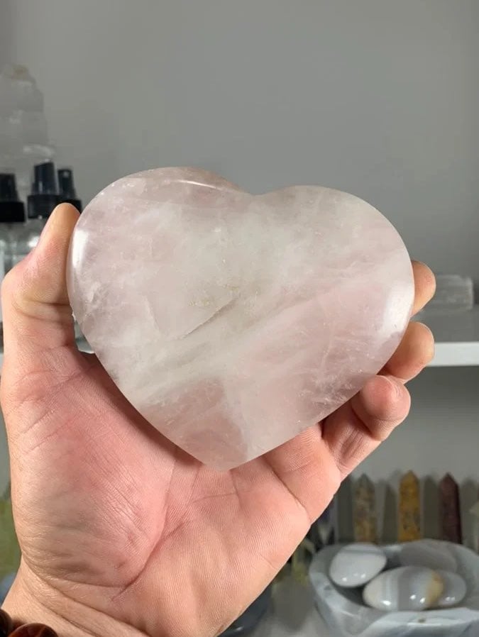 Rose Quartz Heart Healing Crystal