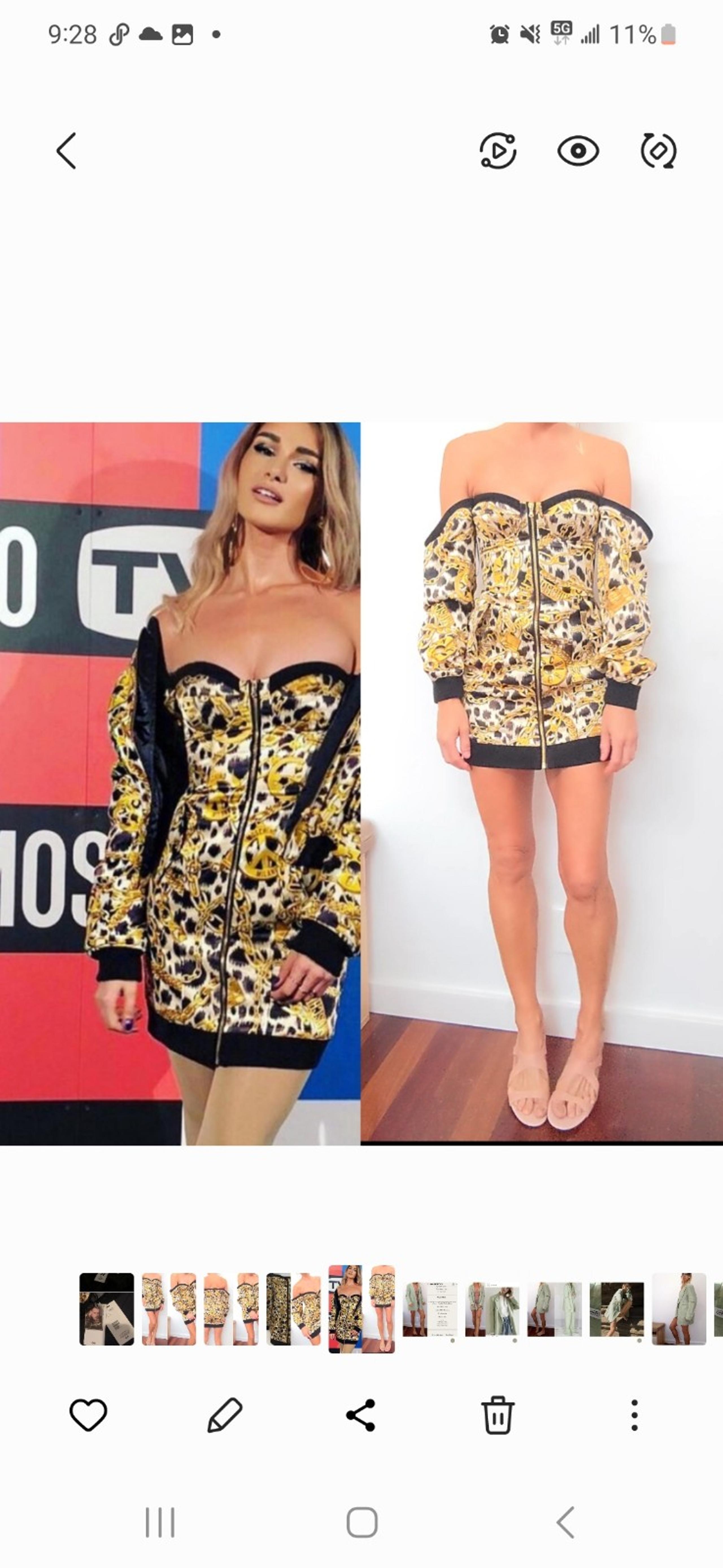 Nwt Moschino MOB WIFE x h&m animal print dress 2 xs