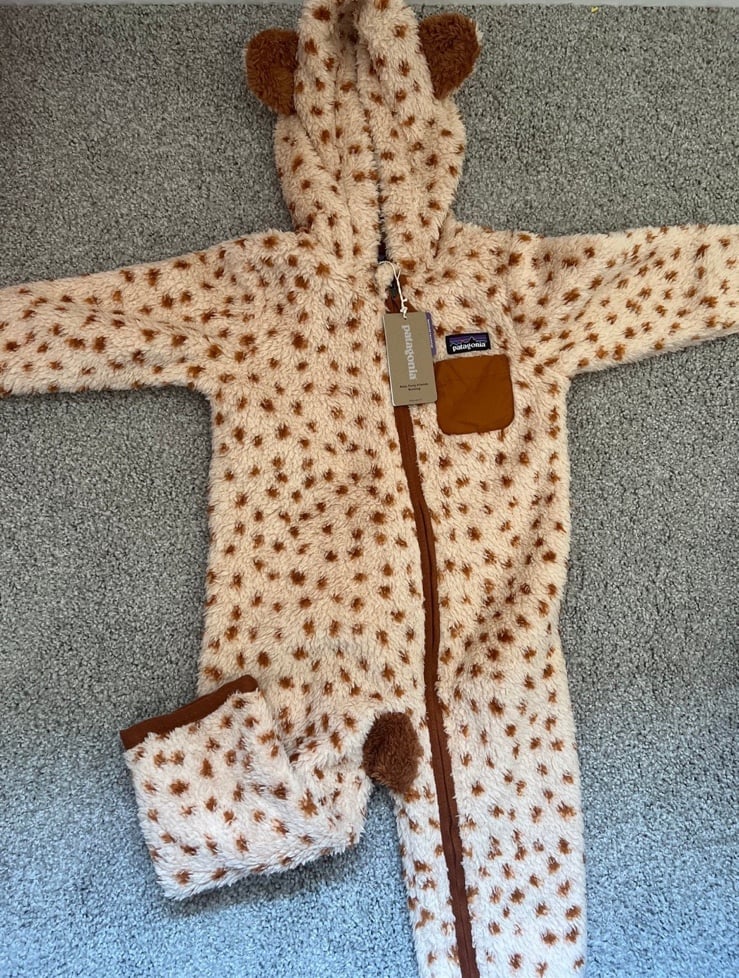 Patagonia furry friends baby bunting size 6-12 months