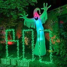 Green Halloween Lights, 200 LED String Lights Outdoor Waterproof, Christmas