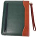 Franklin Quest /Covey vintage green & tan leather 6 ring zip around planner
