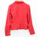 Max Jeans Motorcycle Jacket Women Pink Full Zip Faded Long Sleeve Cotton Blend M