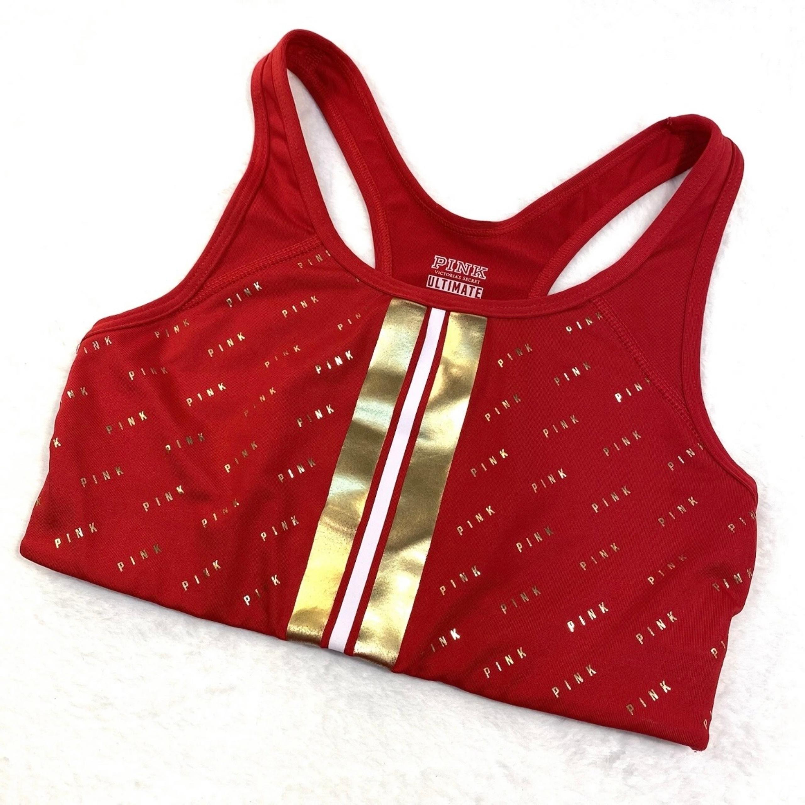 PINK Victoria Secret Ultimate Red Sports Bra Women’s Size Small