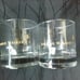 JOHNNIE WALKER SCOTCH WHISKY 2 GLASSES 3.2 TALL KEEP WALKING SET NEW