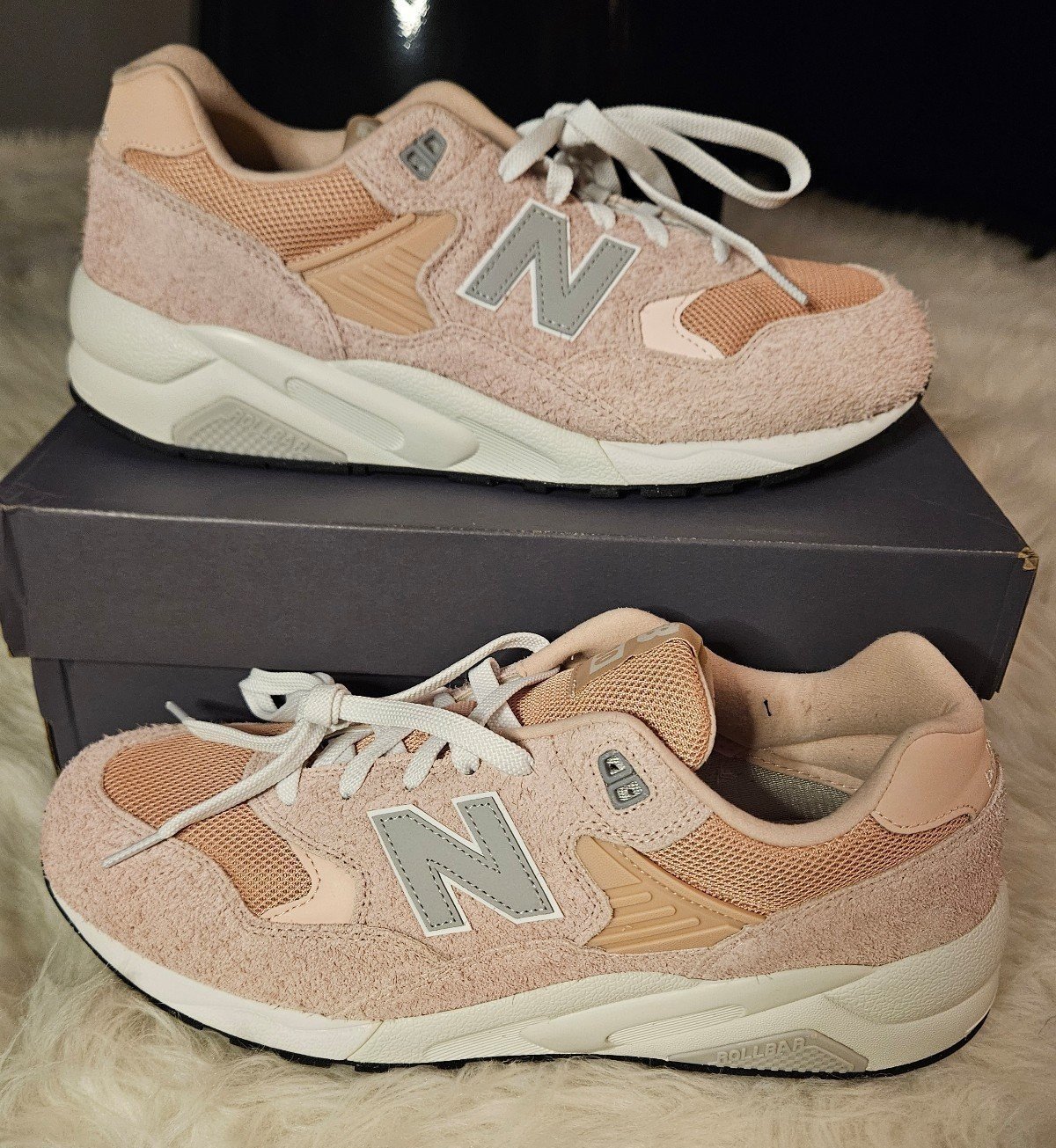 NEW BALANCE 580 PINK/WHITE SZ 12