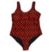 Emily B Originals Red/Black Geometric One Piece Swimsuit, Size 20W
