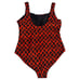 Emily B Originals Red/Black Geometric One Piece Swimsuit, Size 20W