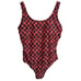 Emily B Originals Red/Black Geometric One Piece Swimsuit, Size 20W