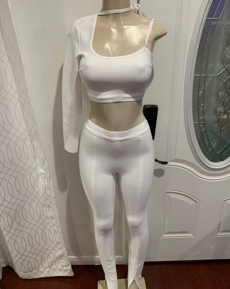 Classy Fitted white 2 piece