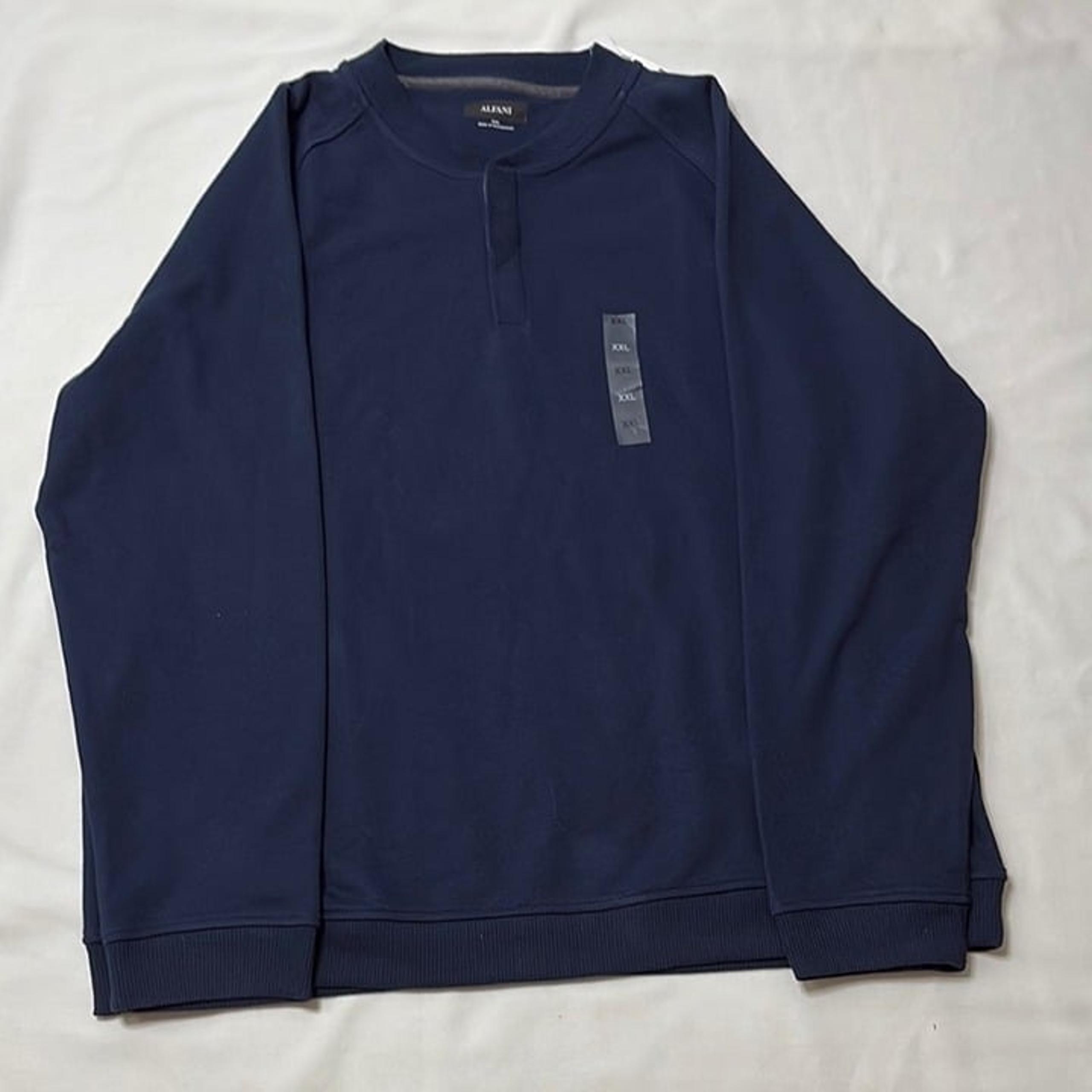 Alfani Men's Crewneck Sweater - Navy XXL