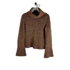 Vintage Y2K Express Womens Medium Merino Wool Bell Sleeve Cropped Sweater